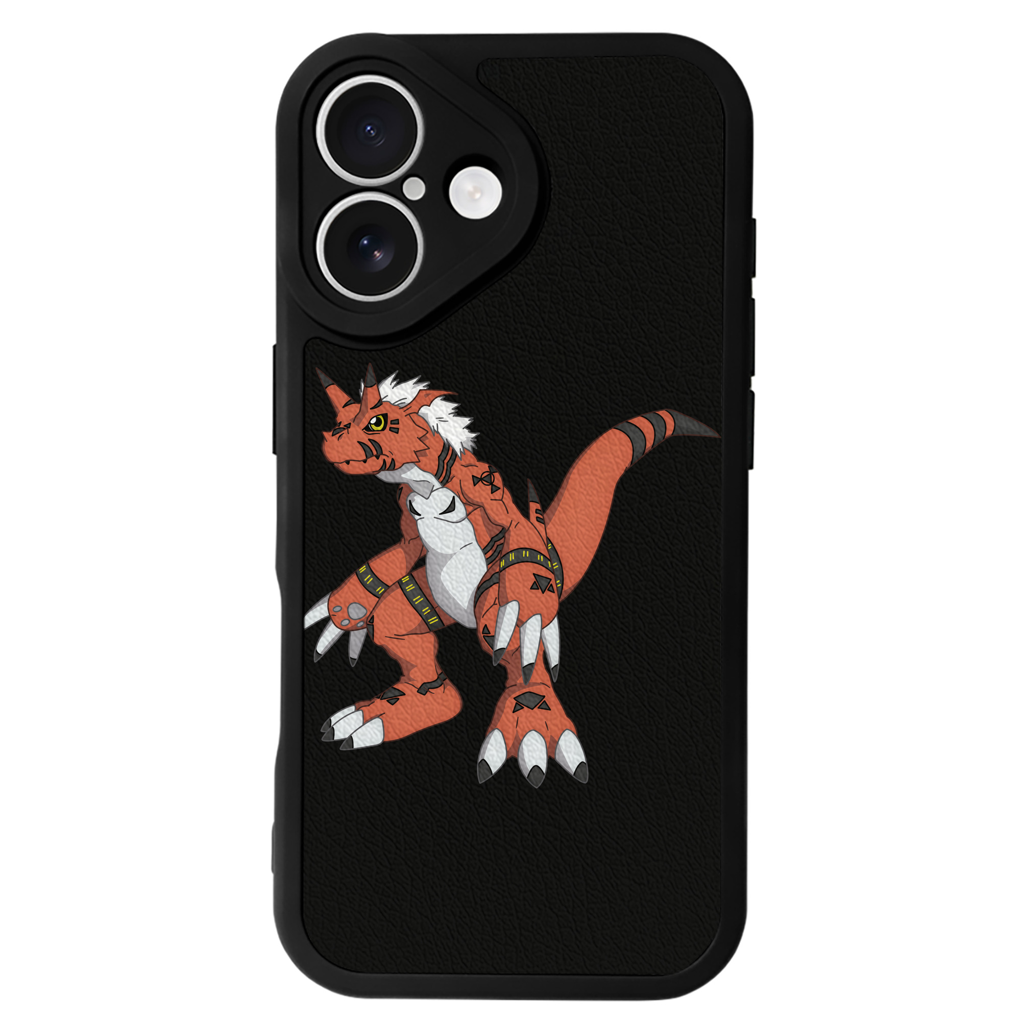 （画像用） Digimon デジタルモンスター/デジモン 【iPhone 16シリーズ対応】シリコンスマホケース（レザー調） 材質：シリコン
